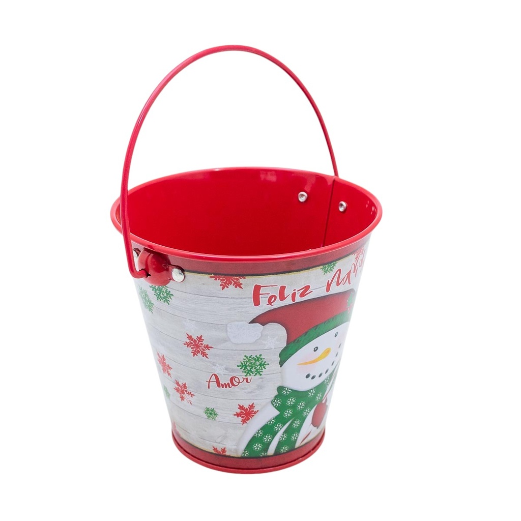 Baldecito de metal navideño 11*11cm