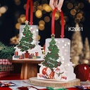 Caja de regalo navideño con manija 17.5cm