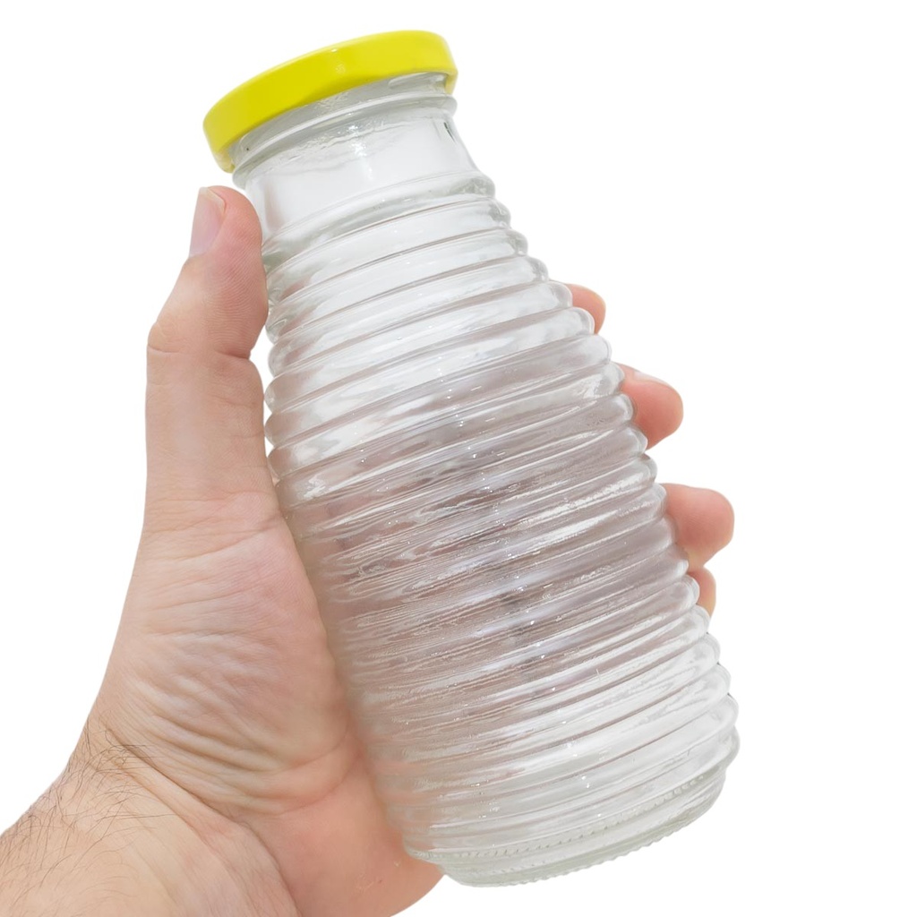 Botella de vidrio con pajita 300ml