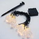 Luz navideño tira solar 5m gota amarillo 20L