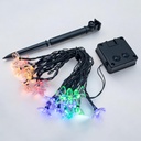 Luz navideño tira solar 5m flor colorido 20L