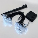 Luz navideño tira solar 50 flor 20L Blanco