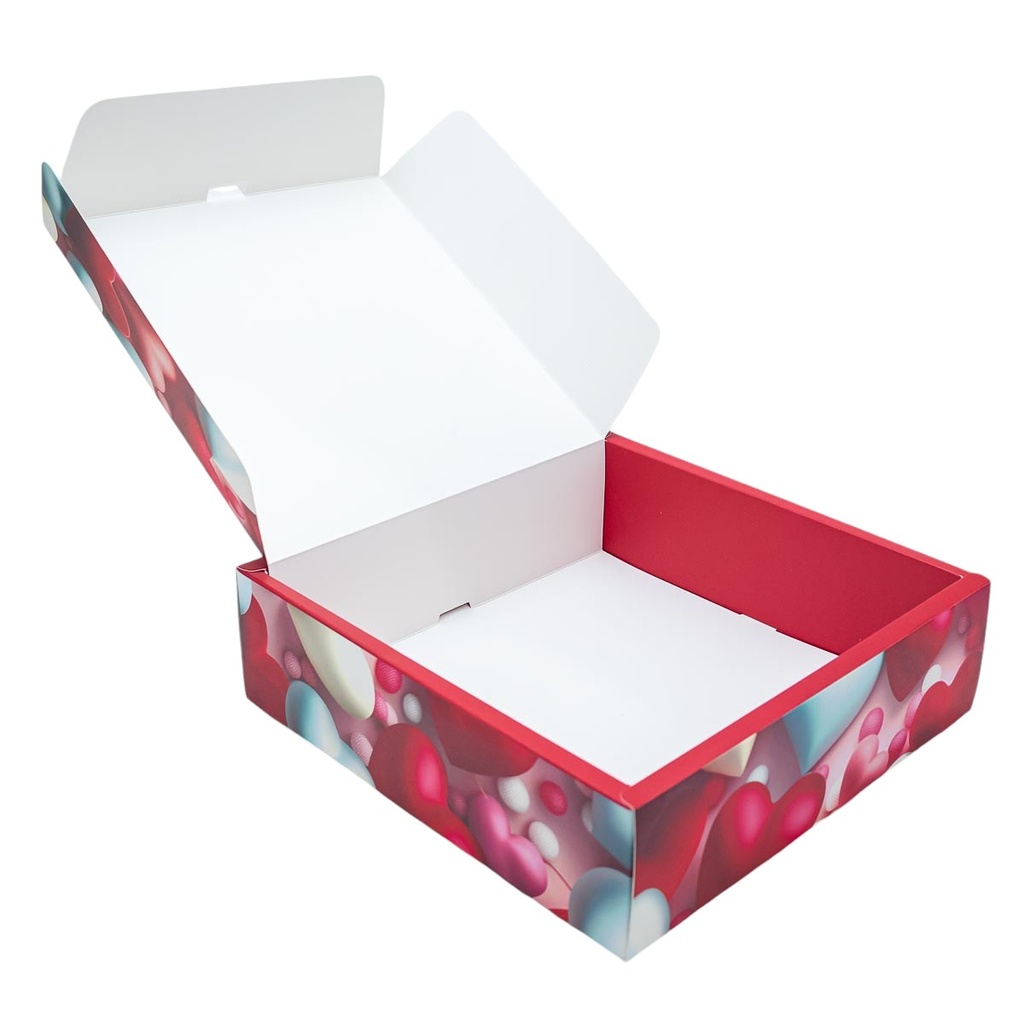 Caja diseño corazon 25*25*7.5cm