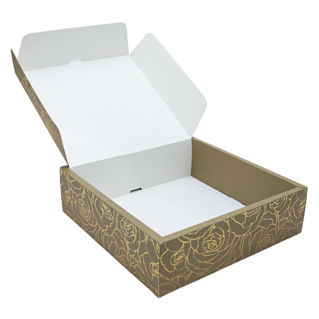 Caja diseño rosa 25*25*7.5cm 12 piezas