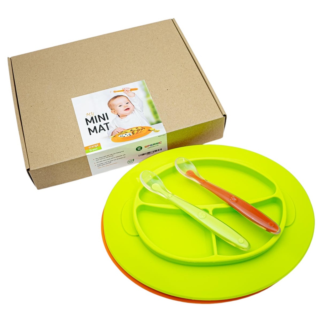 Set de plato y cuchara de silicona