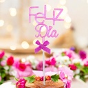 Topper acrílico para torta TORTA FELIZ DIA