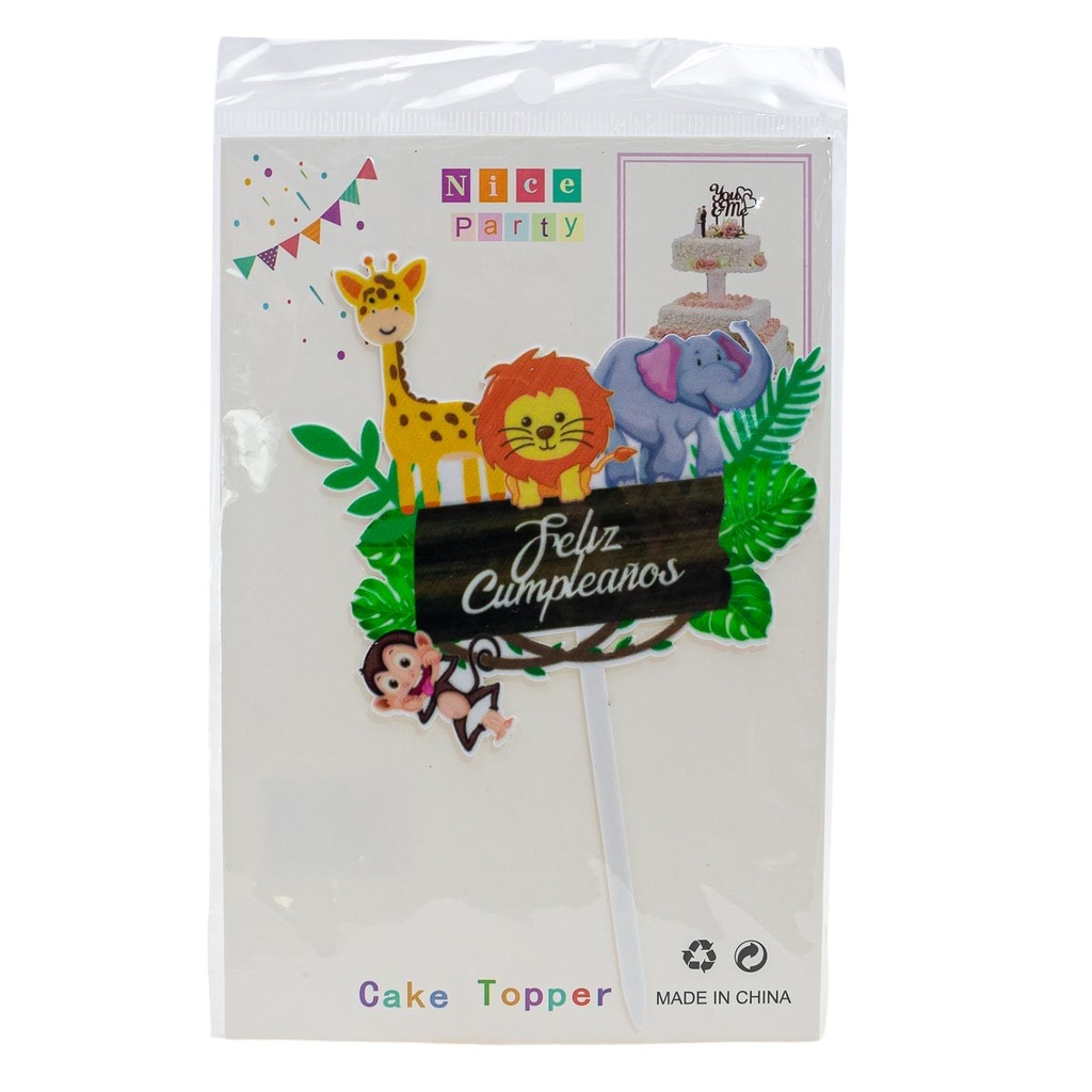 Topper para torta diseño de animales