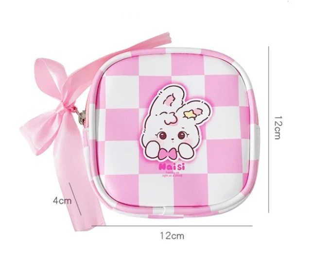 Monedero de cuerina con moño