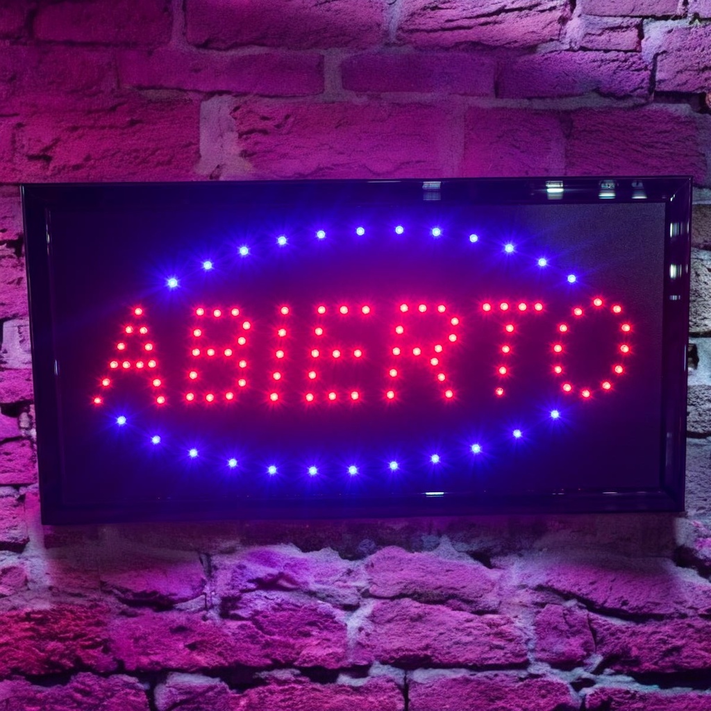 Cartel electrónico ABIERTO