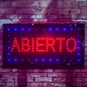 Cartel electrónico ABIERTO 48*25cm