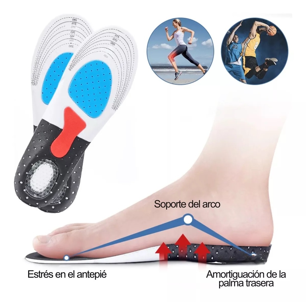 Plantilla con silicona con absorbe impacto