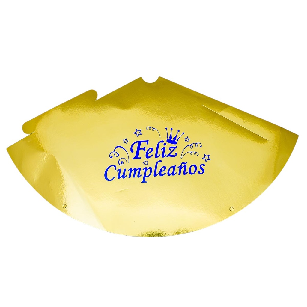 Bonete dorado feliz cumpleaños