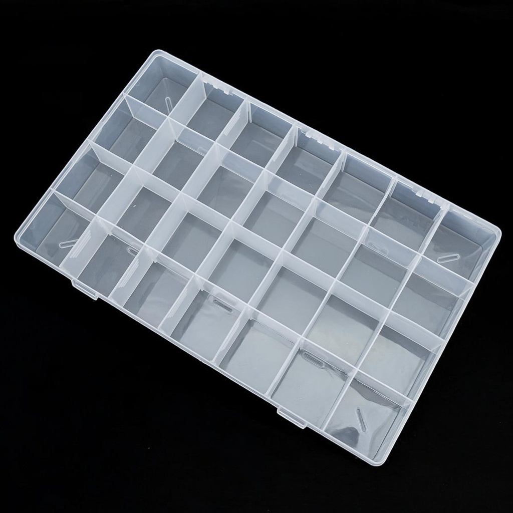 Caja transparente de 28 compartimientos 34*21cm