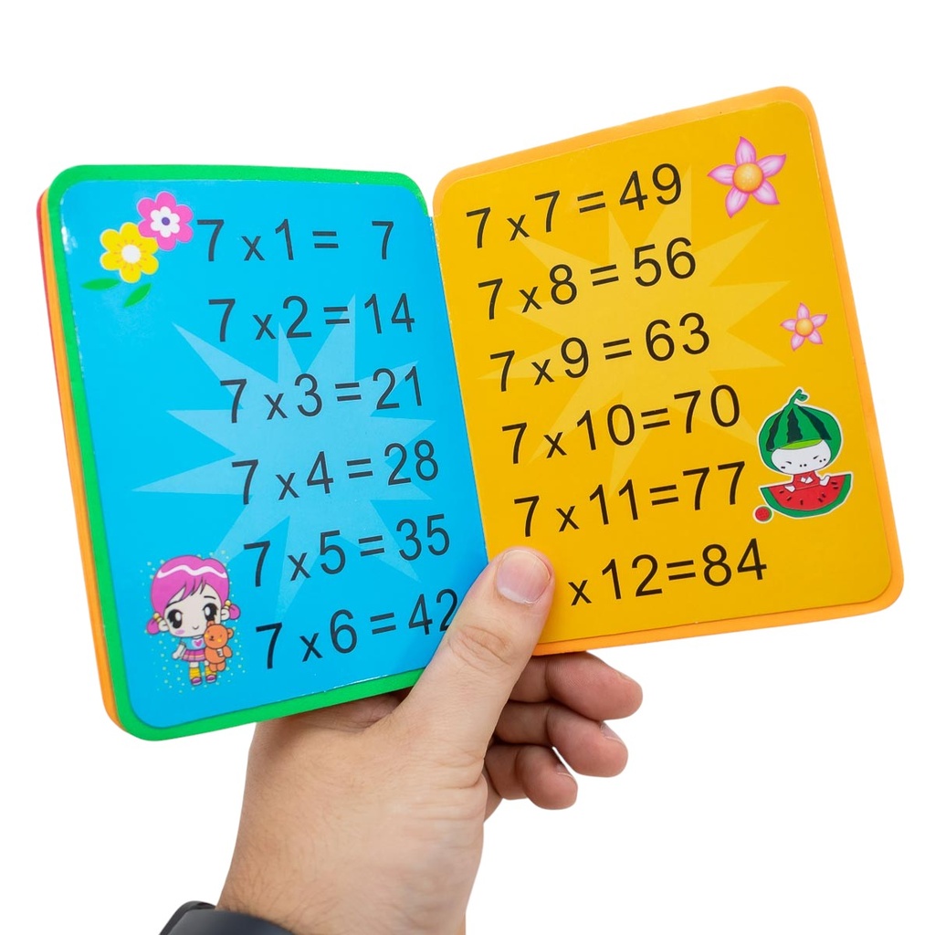 Libro de goma Eva multiplicación