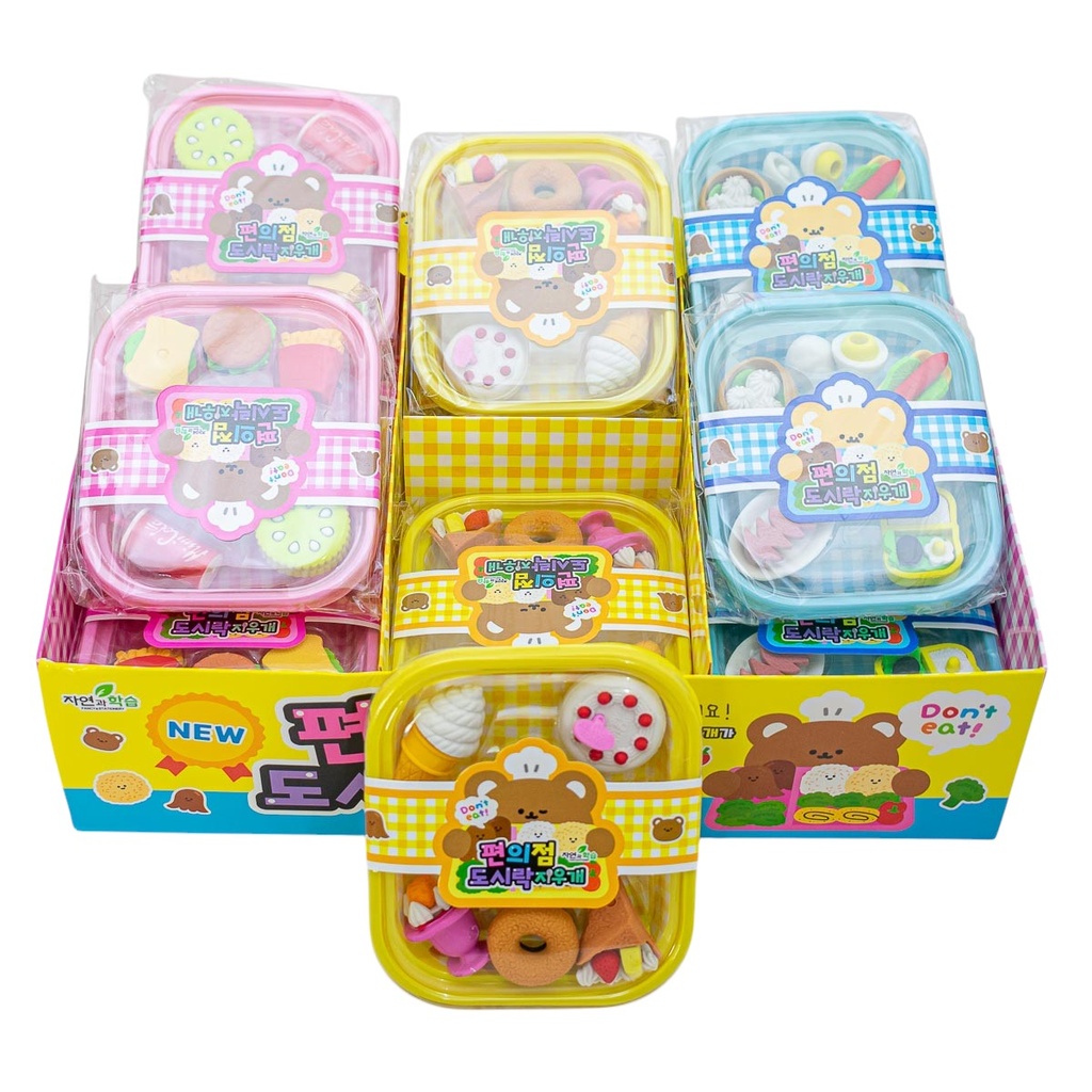 Set de mini borrador con diseños 5 piezas