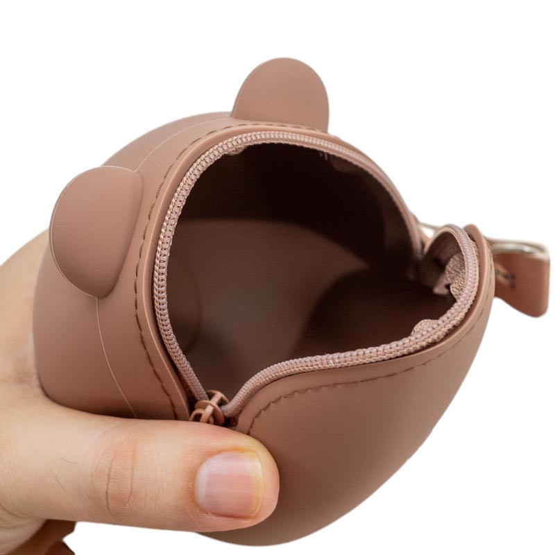Monedero con colgador diseño oso