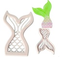 Molde de sirena 2pc