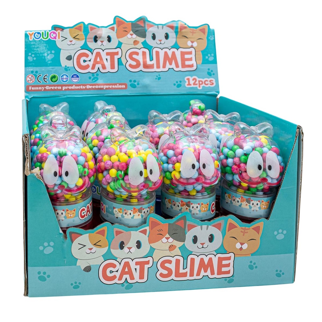 Slime con pelotitas forma GARFIELD