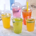 Vaso transparente con tapa 700ml 50pcs
