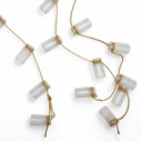 Carrillones con frascos de vidrio para decoración