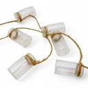 Carrillones con frascos de vidrio para decoración