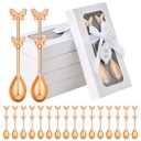 Set de cucharita mariposa dorada 2pc