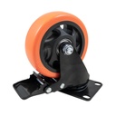 Rueda para mueble 13cm giratorio con freno
