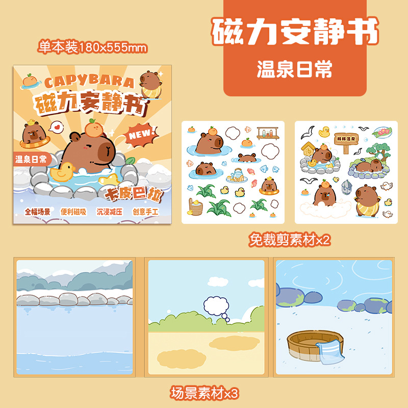 Libro de sticker imantado capybara