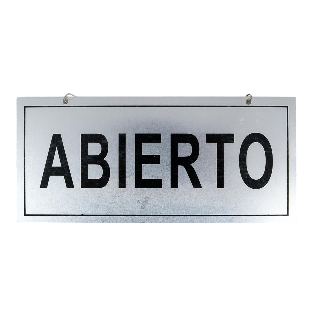 Cartel Abierto/Cerrado 20*9CM