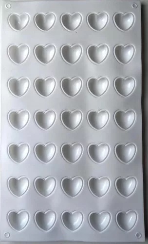 Molde de silicona corazones 35 cavidades 30*17cm