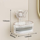 Porta jabón con esponja diseño mariposa