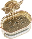 Porta jabón con esponja diseño mariposa