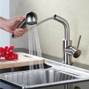 Grifo de cocina inoxidable alto con tiron