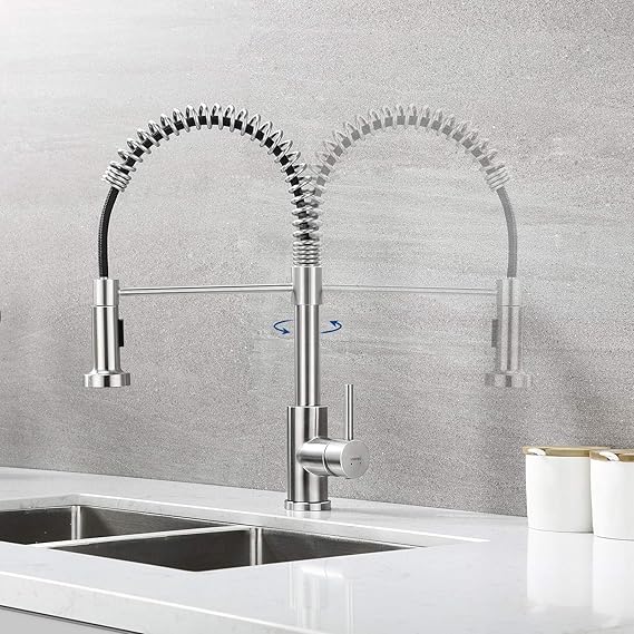 Grifo de cocina gourmet con tirón flexible