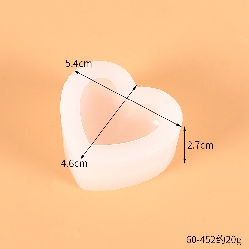 Molde de silicona corazón 3D 46*54*27mm
