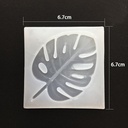 Molde de silicona con forma de hoja 6.7*6.7*0.7cm