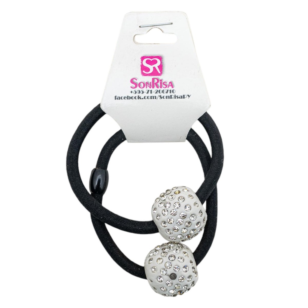 Agógo con pelotita con strass 2 piezas