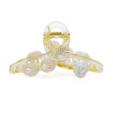 Pinza transparente con perlas 11cm