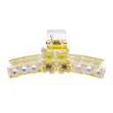 Pinza con perla y flor 10cm
