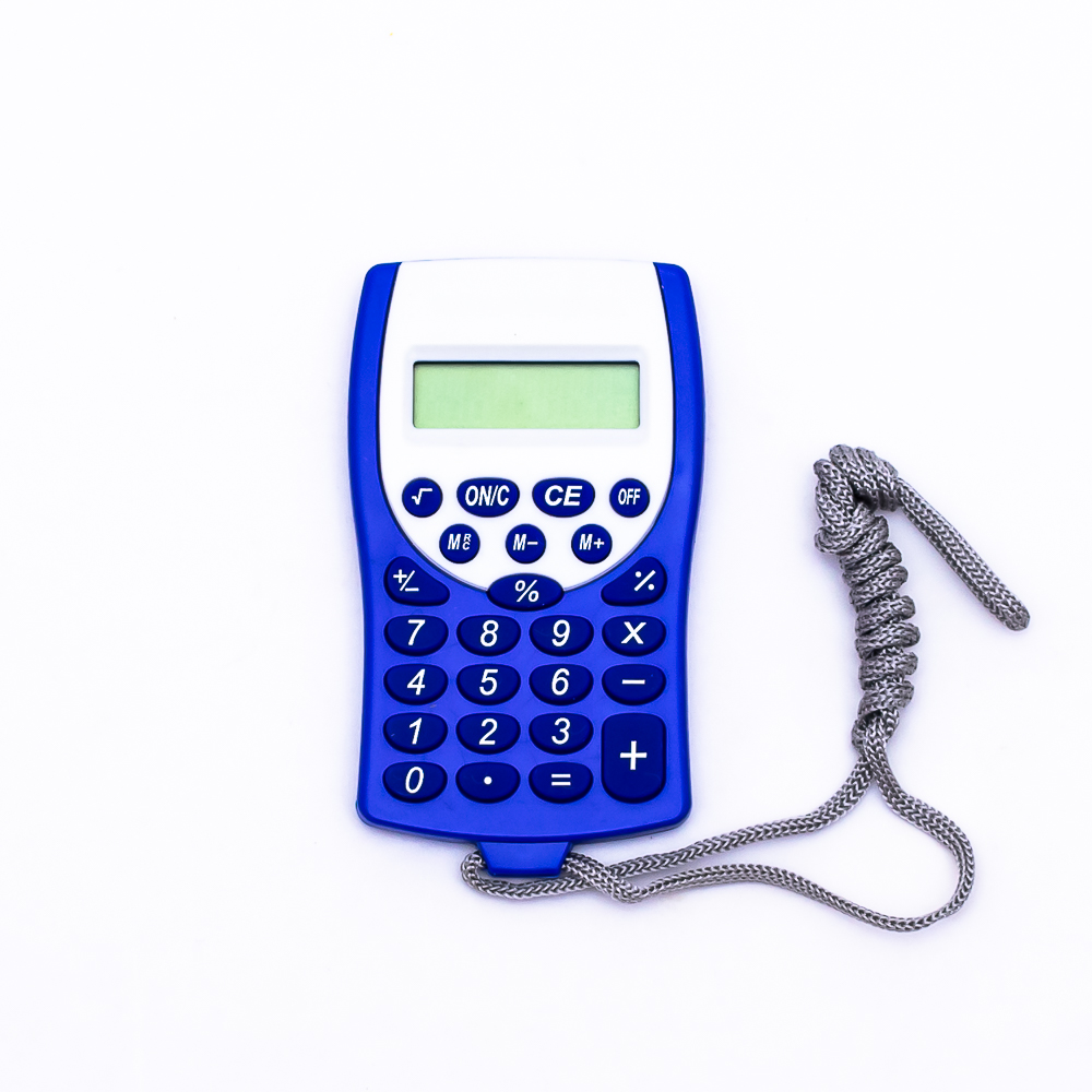 Calculadora pequeña con cuerda