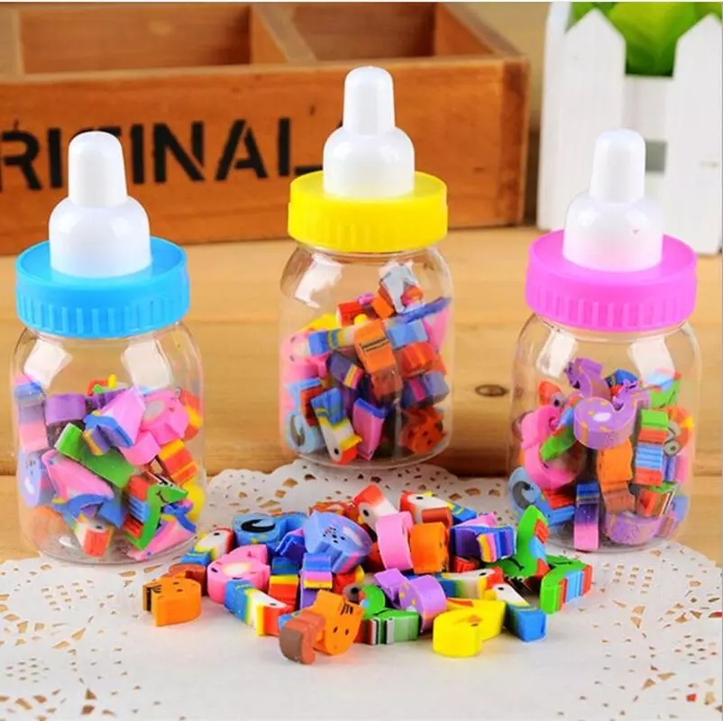 Frasco diseño mamadera con mini borrador