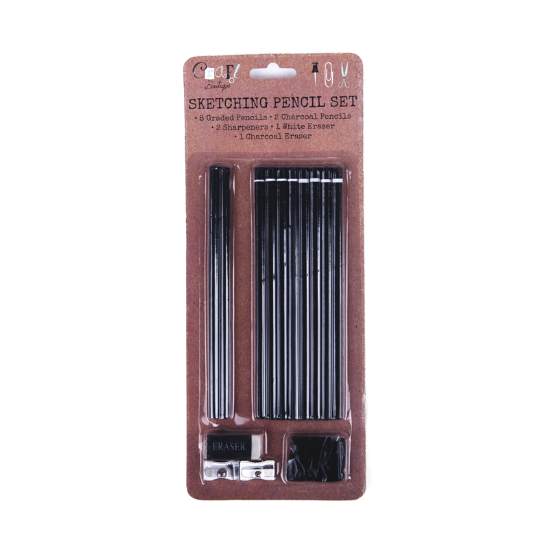 Kit, lápiz, sacapuntas y borrador 14 pc