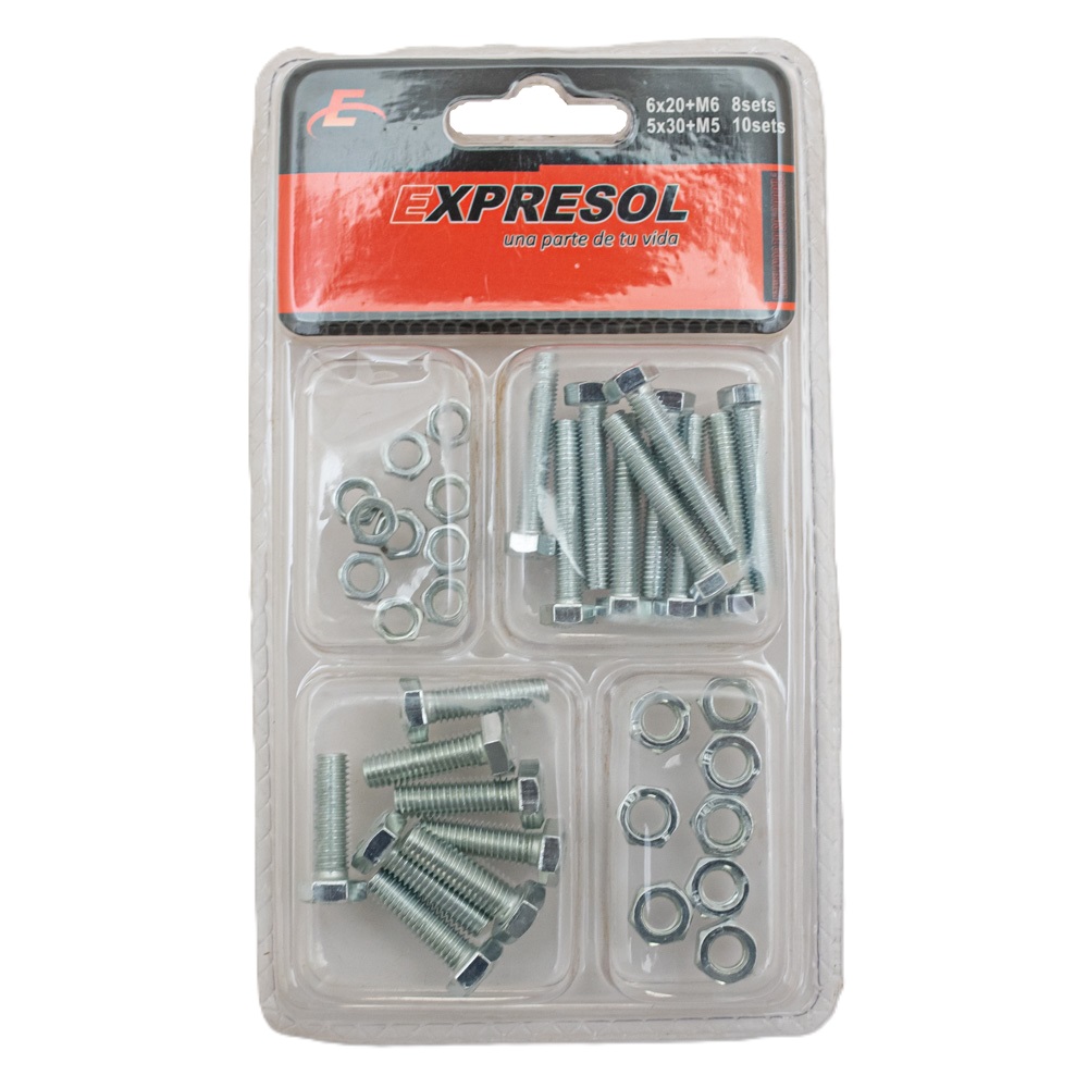 Paquete de tornillo mas tuerca EXPRESOL