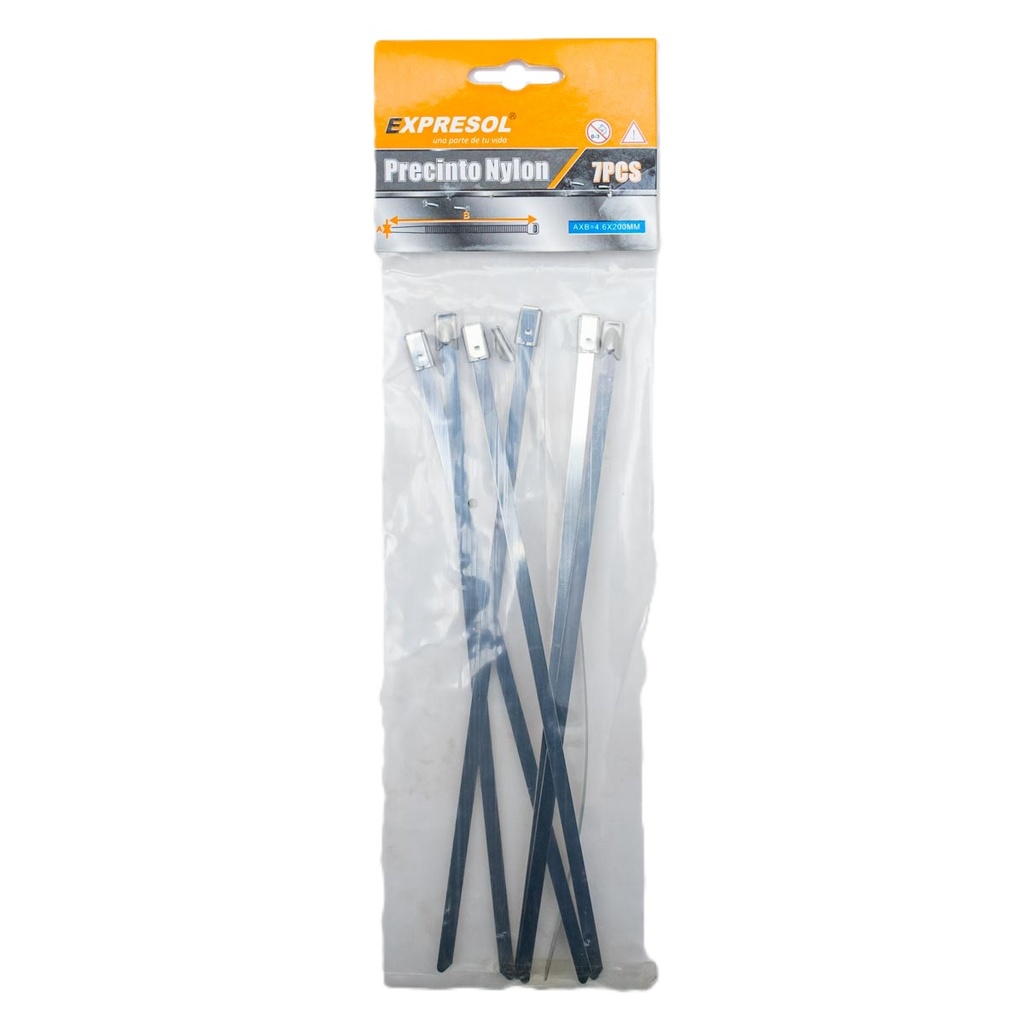 Precinto de metal 4.6*200mm 7piezas