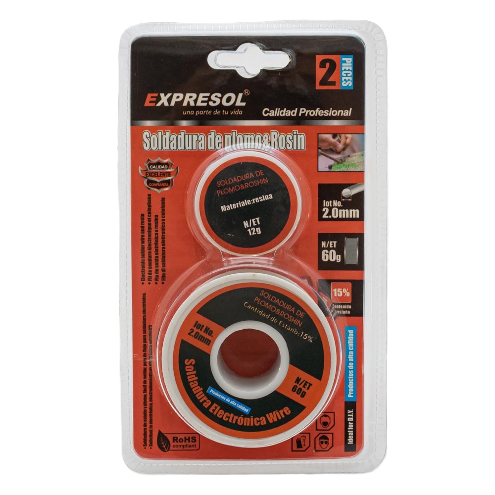 Estaño 2.0mm 2 piezas EXPRESOL