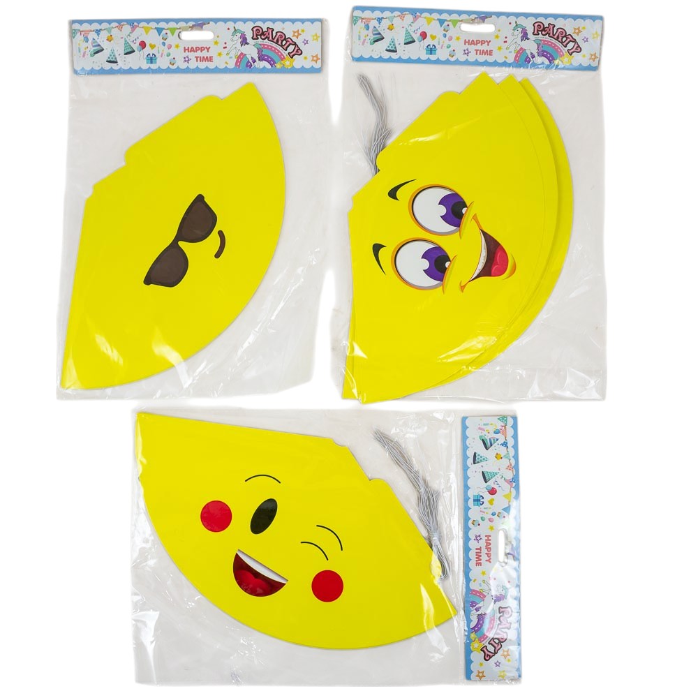 Bonete de cartón emoticón 10 piezas