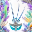 Mascara de carnaval con pluma