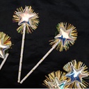 Pajita estrella con flecos 2 piezas