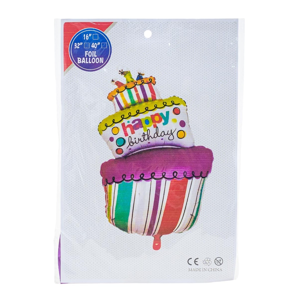 Globo metalizado forma torta