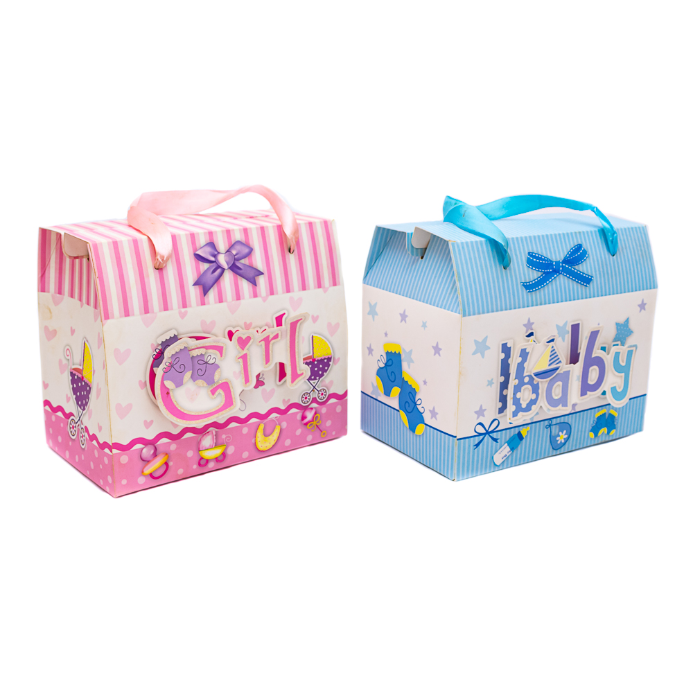 Caja de cartón con diseño de bebe